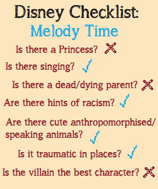 Disney Checklist Melody Time